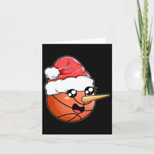 Christmas Basketballer Sport Xmas Christmas Basket Card