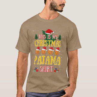 Christmas Basketballhis Is My Christmas Pajama gir T-Shirt