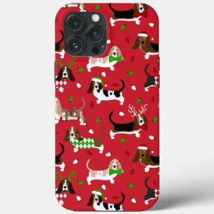 Christmas Basset Hound iPhone 13 Pro Max Case