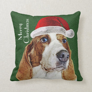 christmas basset pillow Christmas