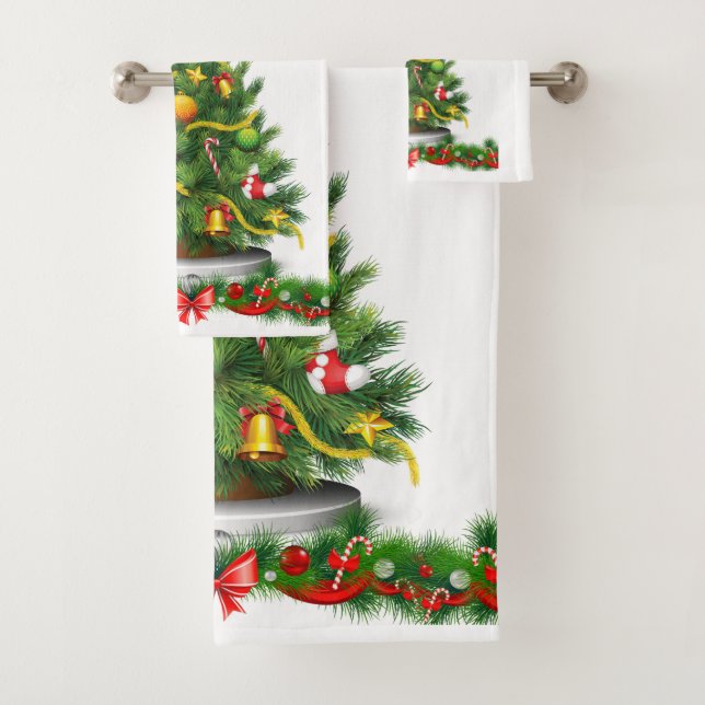 Christmas Bath Towel Sets (Insitu)
