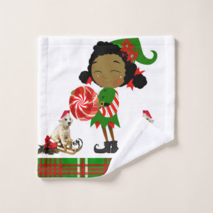 Christmas Bath Towel Sets, African Elf
