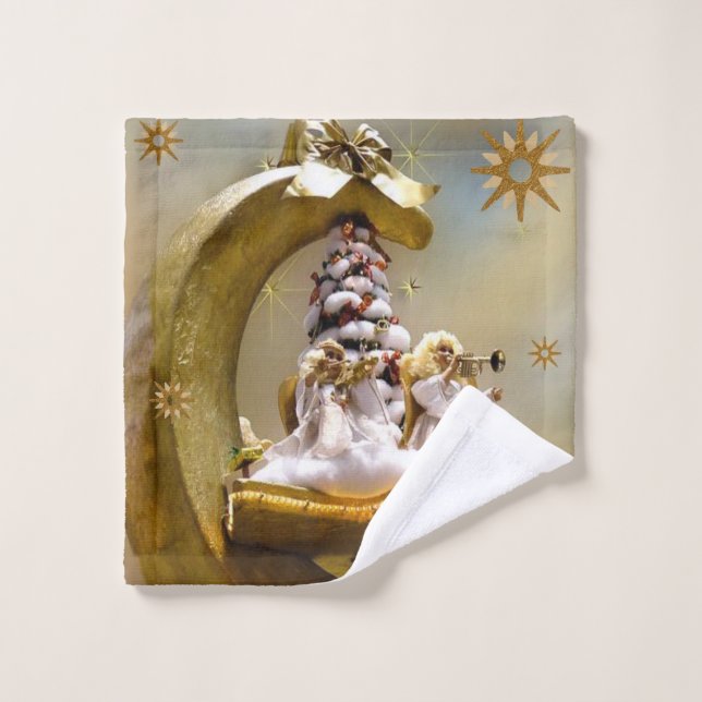 Christmas Bath Towel Sets, Christmas Angel (Wash Cloth)