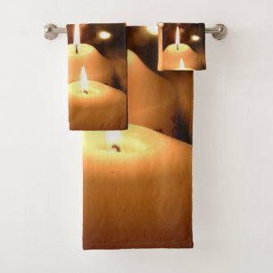 Christmas Bath Towel Sets, Christmas Candle