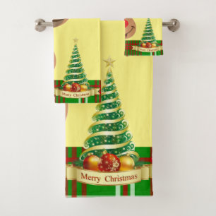 Christmas Bath Towel Sets, Elf