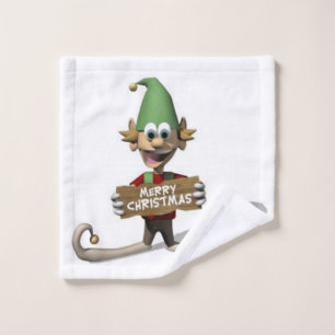 Christmas Bath Towel Sets, Elf