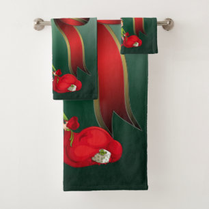 Christmas Bath Towel Sets, Elf