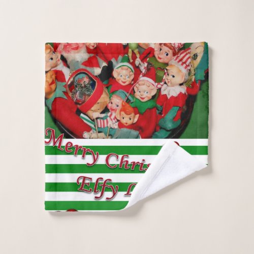 Christmas Bath Towel Sets Elf