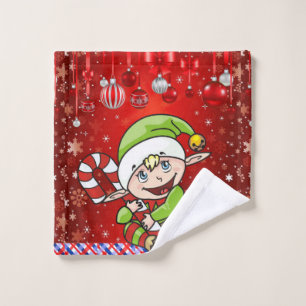 Christmas Bath Towel Sets, Elf