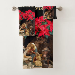 Christmas Bath Towel Sets, Jesus Christ