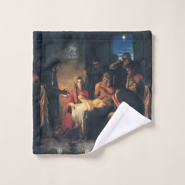 Christmas Bath Towel Sets, Jesus Christ (Wash Cloth)