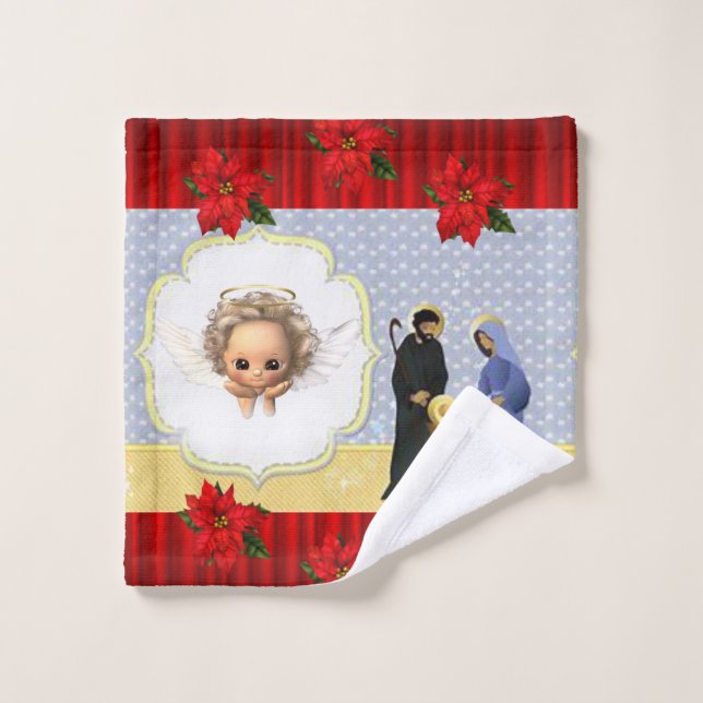 Christmas Bath Towel Sets, Jesus Christ (Wash Cloth)