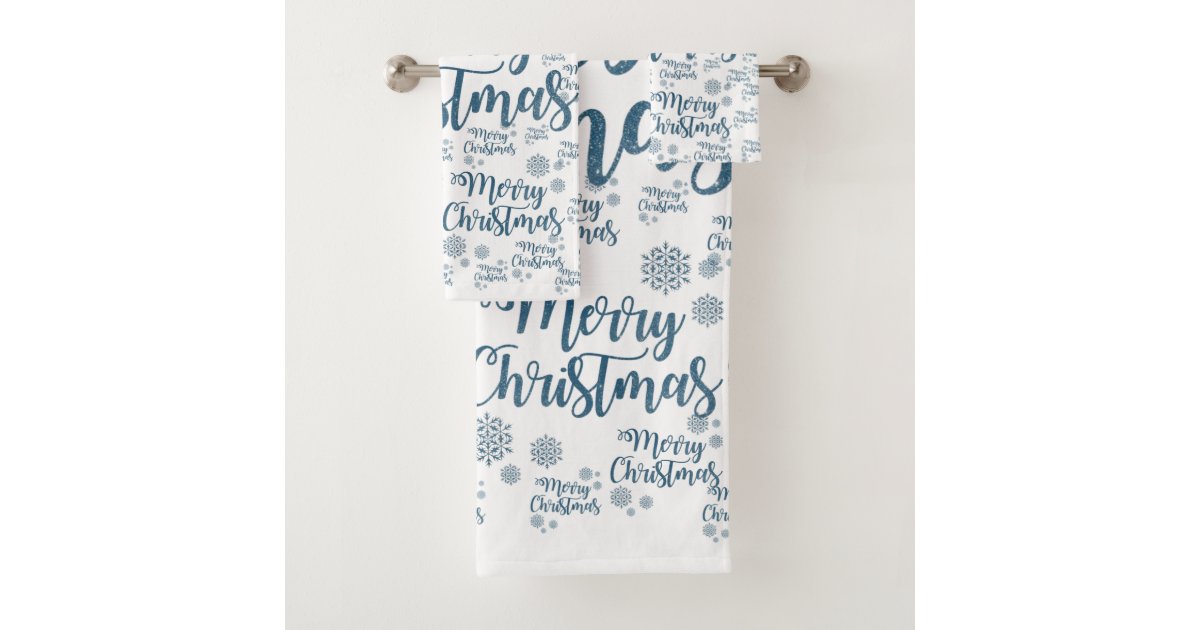 Christmas Bath Towel Sets, Merry Christmas Zazzle