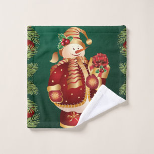 Christmas Bath Towel Sets, Snowman