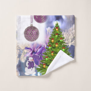 Christmas Bath Towel Sets, Snowman