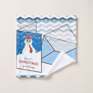 Christmas Bath Towel Sets, Snowman