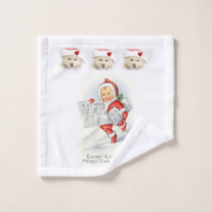 Christmas Bath Towel Sets, Vintage