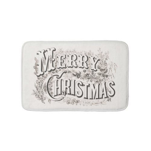 CHRISTMAS BATHMAT    MERRY CHRISTMAS ILLUSTRATION