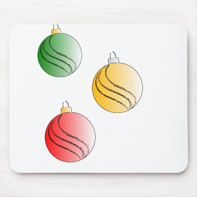 Christmas Baubals Mouse Pad (Front)