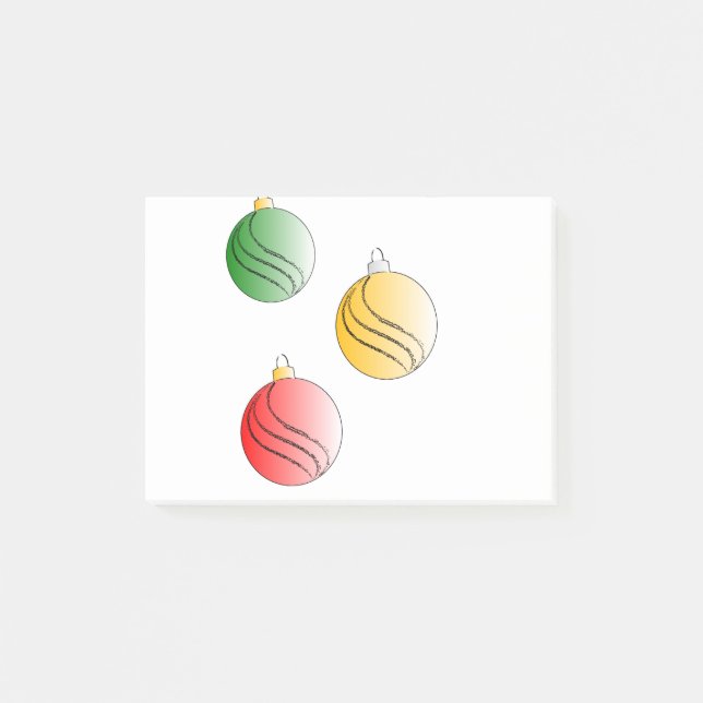 Christmas Baubals Post-it Notes (Front)