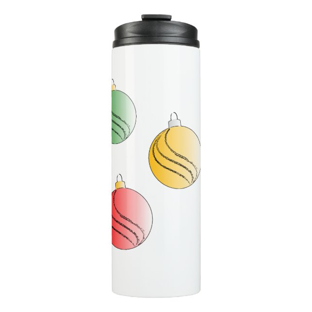 Christmas Baubals Thermal Tumbler (Front)