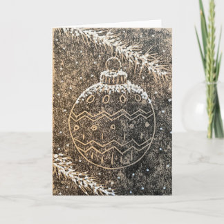 Christmas bauble card