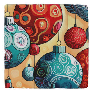 Christmas Bauble design Trivet