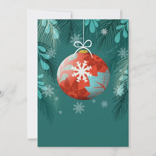 Christmas bauble  holiday card