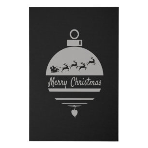 Christmas bauble Merry Christmas Faux Canvas Print