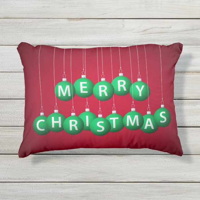 Christmas bauble outdoor pillow (Front)
