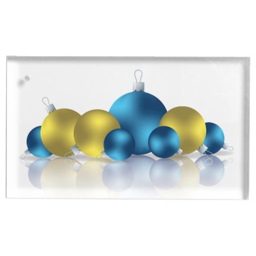 Christmas bauble place card holder