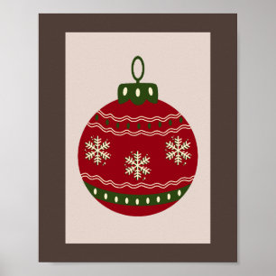 Christmas Bauble Red Poster
