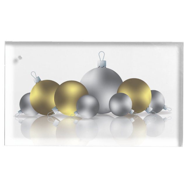 Christmas bauble table card holder (Front)
