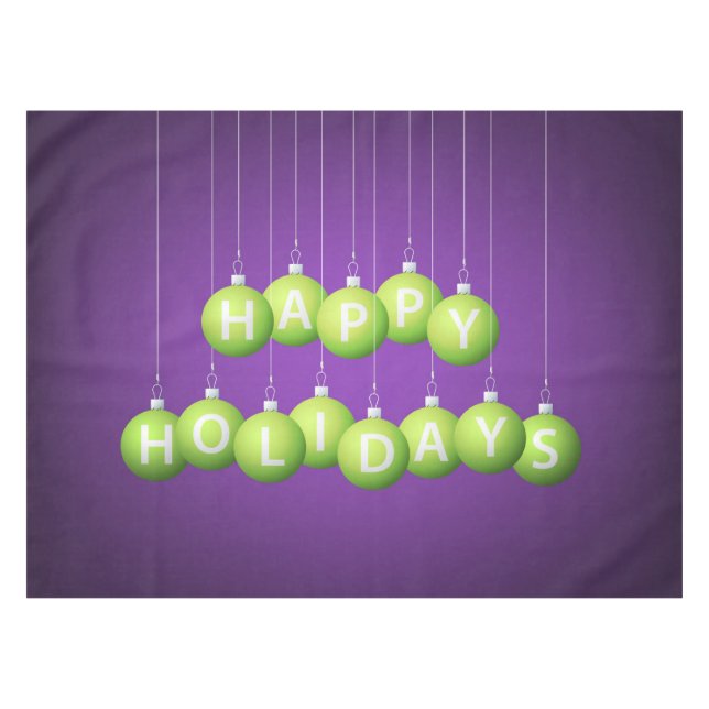 Christmas bauble tablecloth (Front (Horizontal))