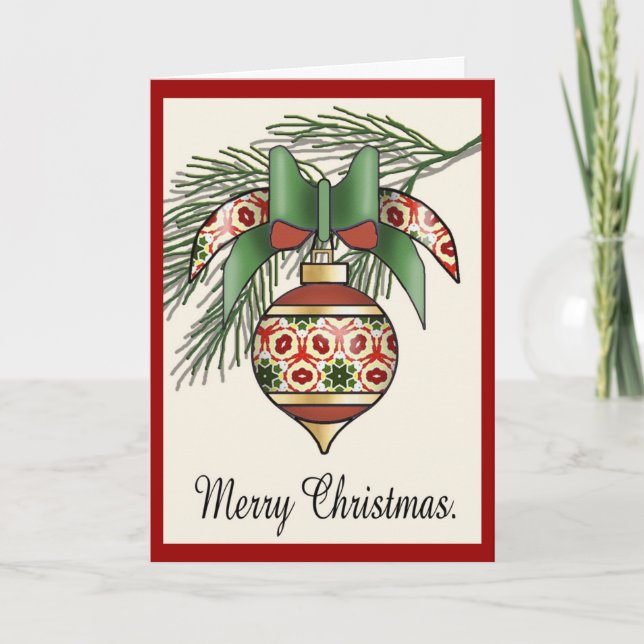 Christmas Baubles - 08 Holiday Card (Front)