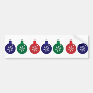 Christmas Baubles Bumper Sticker