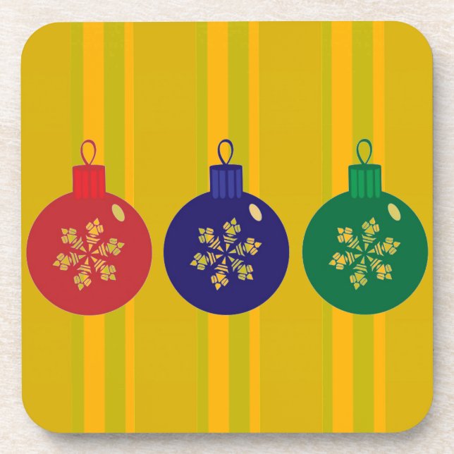 Christmas Baubles Coaster (Front)