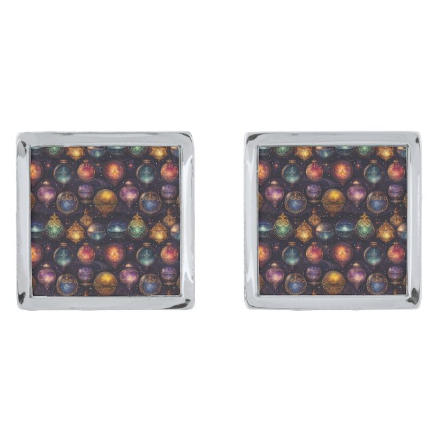Christmas Baubles Cufflinks (Front)