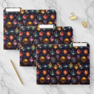 Christmas Baubles File Folders