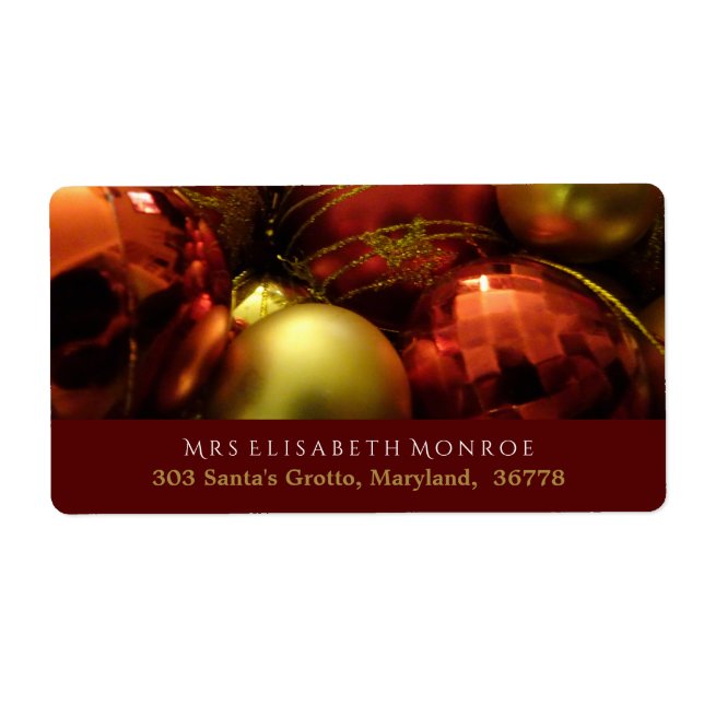 Christmas Baubles Label (Front)