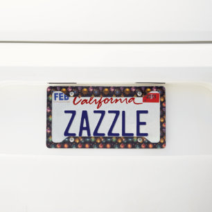 Christmas Baubles License Plate Frame