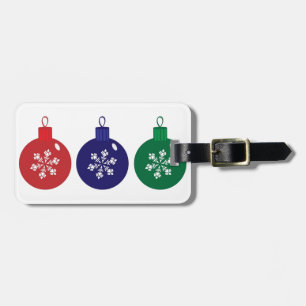 Christmas Baubles Luggage Tag