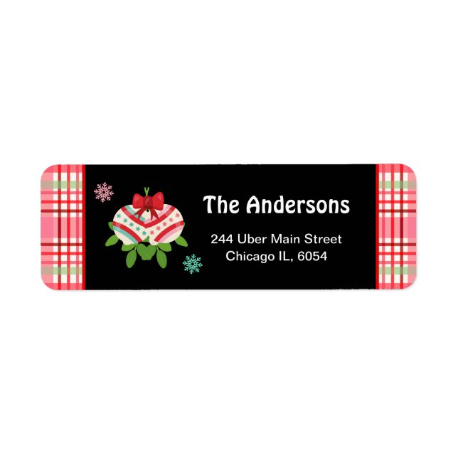 Christmas Baubles Ornaments Label (Front)