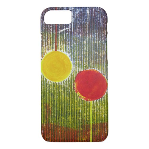 Christmas Baubles red and yellow spot iPhone 87 Case