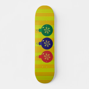 Christmas Baubles Skateboard Deck