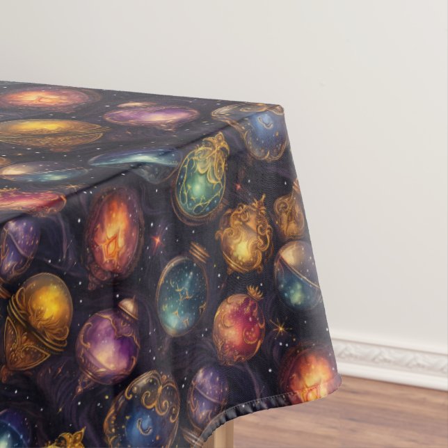 Christmas Baubles Tablecloth (In Situ)