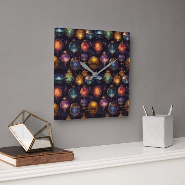 Christmas Baubles Wall Clock (Office)