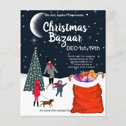 christmas Bazaar Come and see Santa toy drive Flyer