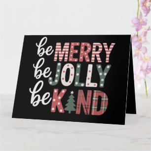 Christmas Be Kind Teacher Merry Xmas Tree Jolly Card