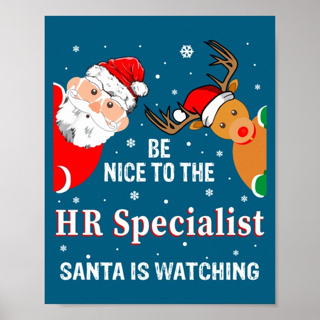 Christmas Be Nice To The Hr Specialist Santa Long  Poster (Front)